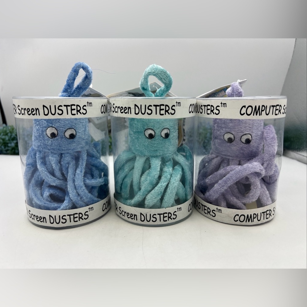 3 Vintage Gizmo Monitor Mop Cloth Octopus Computer Screen TV Duster Seal…